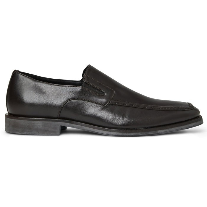 Bruno Magli Raging Men’s Brown Italian Leather Slip-On Dress Shoe Side View