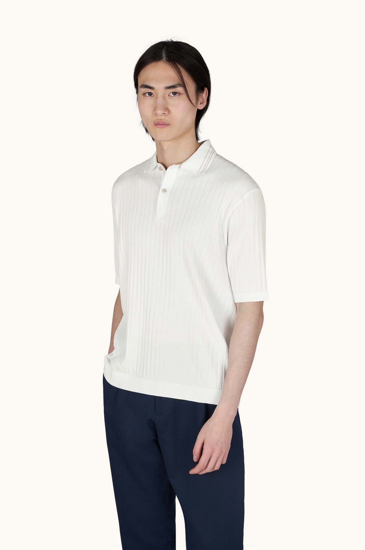 Paul & Shark S/S Flat Rib Polo, White – view 4