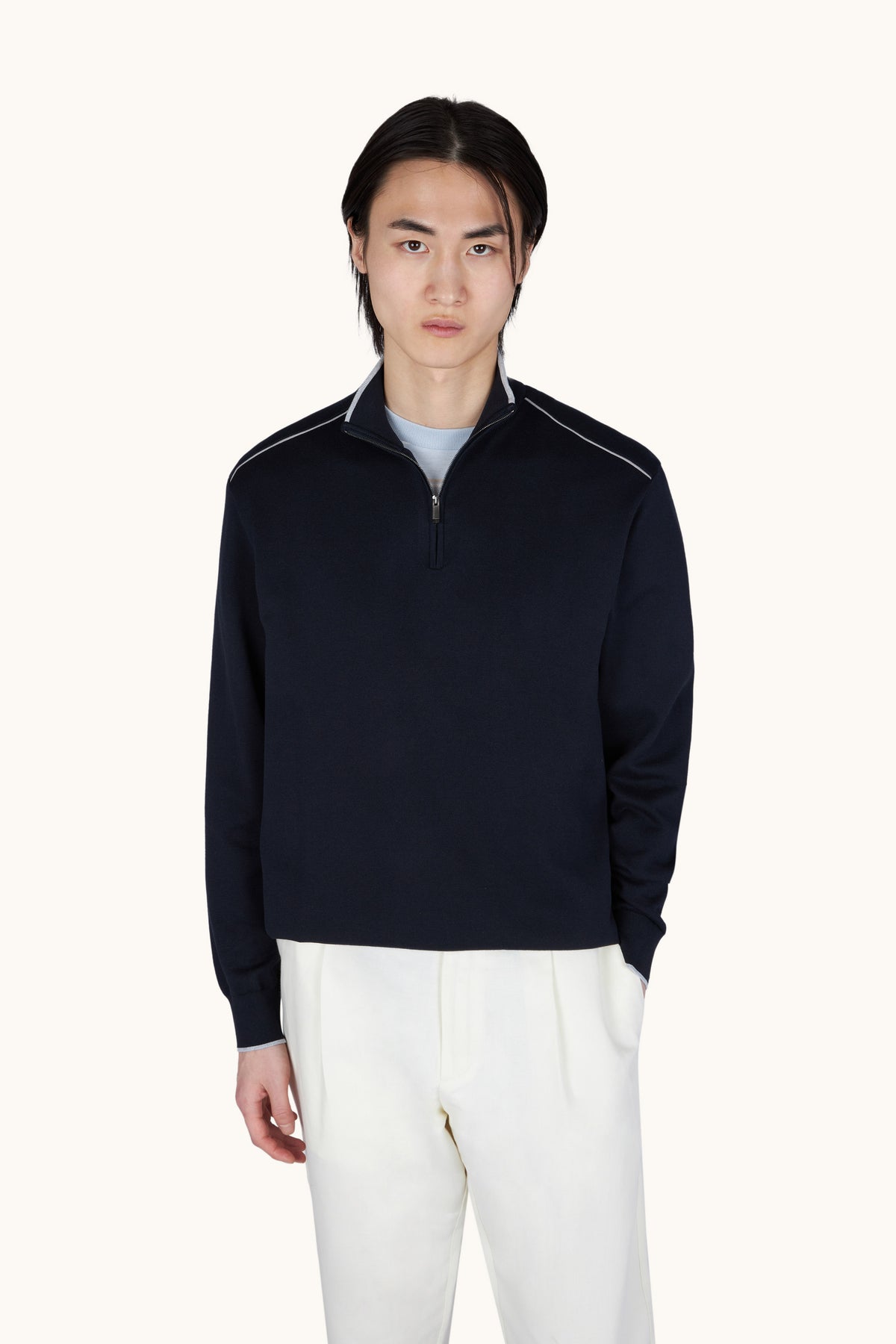 Paul & Shark Quarter Zip Sweater, Navy – view 4