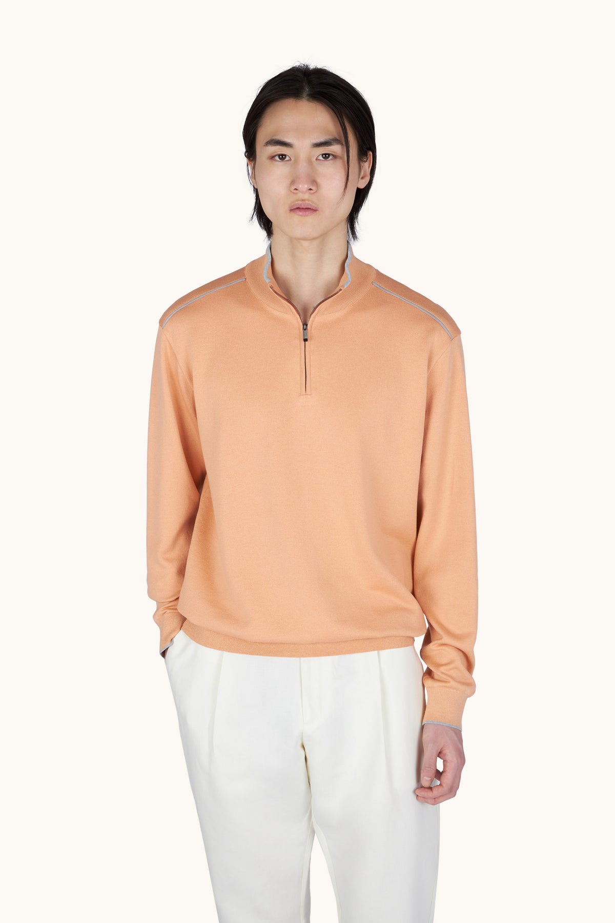 Paul & Shark Quarter Zip Sweater, Orange – view 4