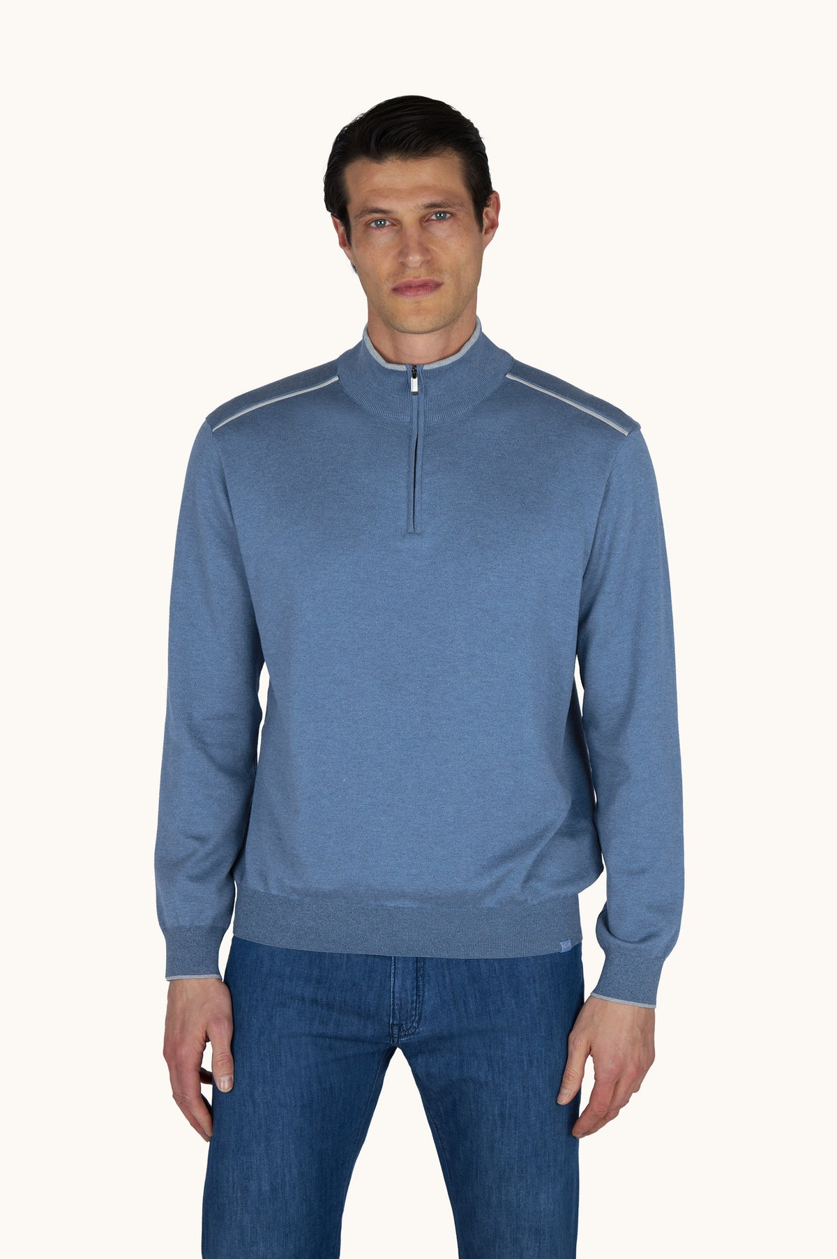 Paul & Shark Quarter Zip Sweater, Blue – view 4