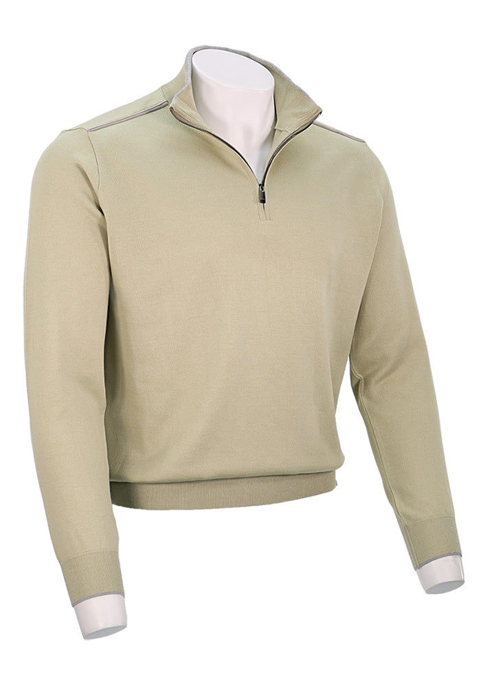 Paul & Shark Quarter Zip Sweater, Sage