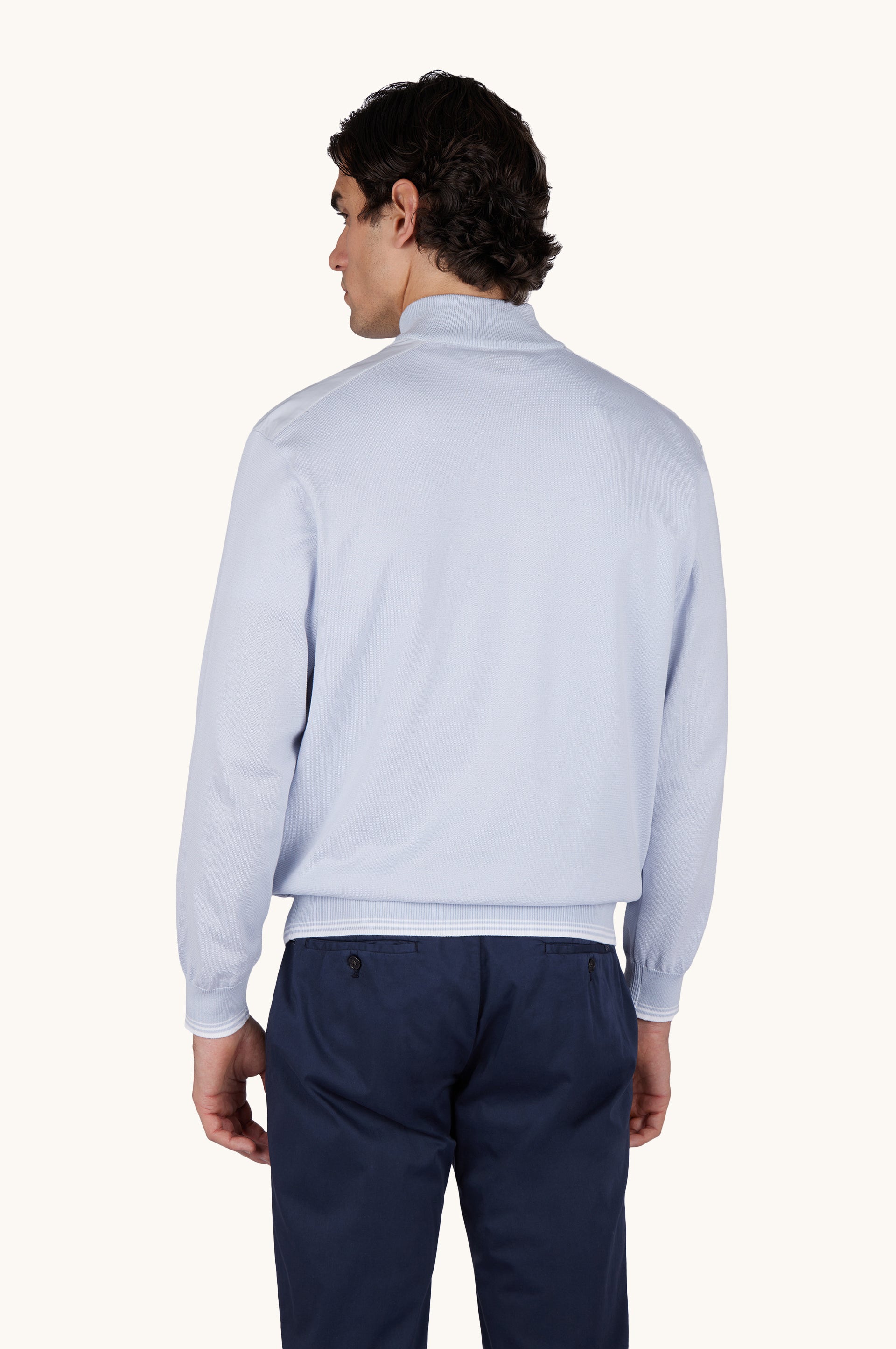 Paul & Shark Half Zip Sweater, Light Blue – view 5