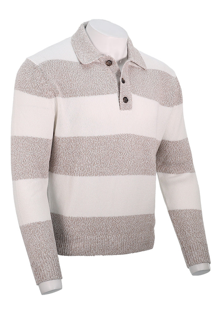 Paul & Shark L/S Polo, Cream