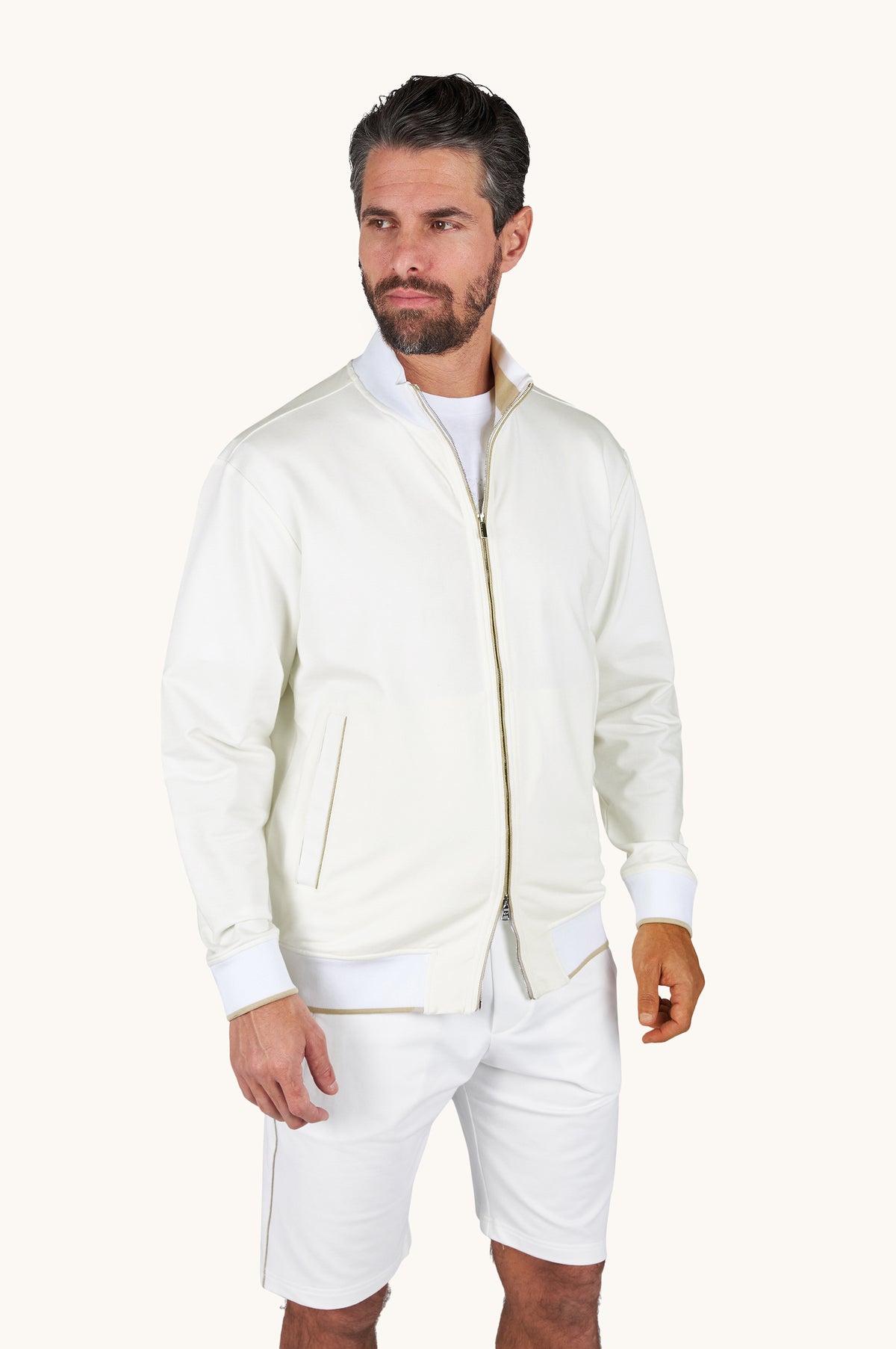 Paul & Shark Full Zip Sweater, Cream – view 4