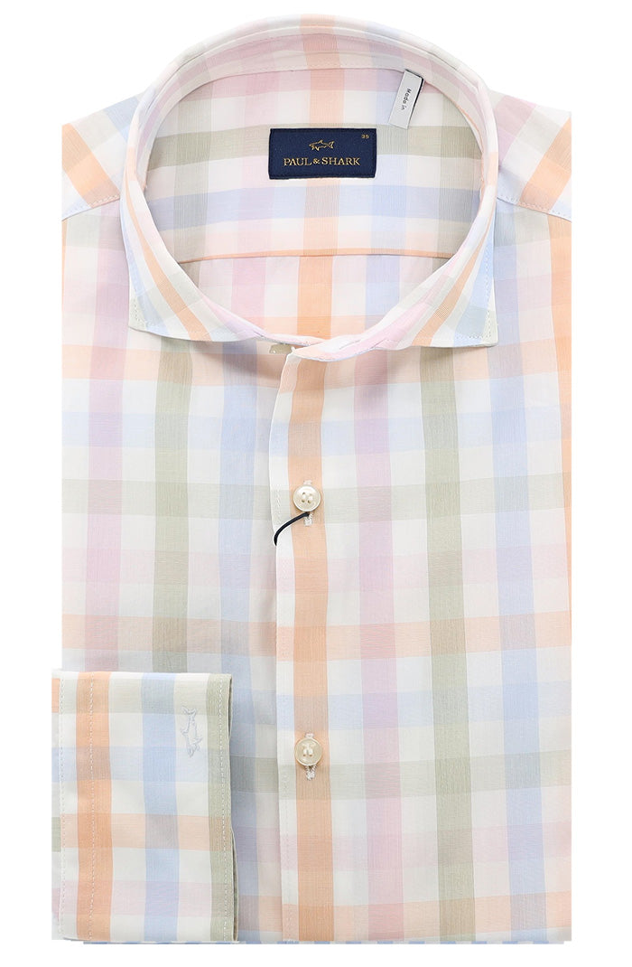 Paul & Shark Long Sleeve Shirt, Multitone Check