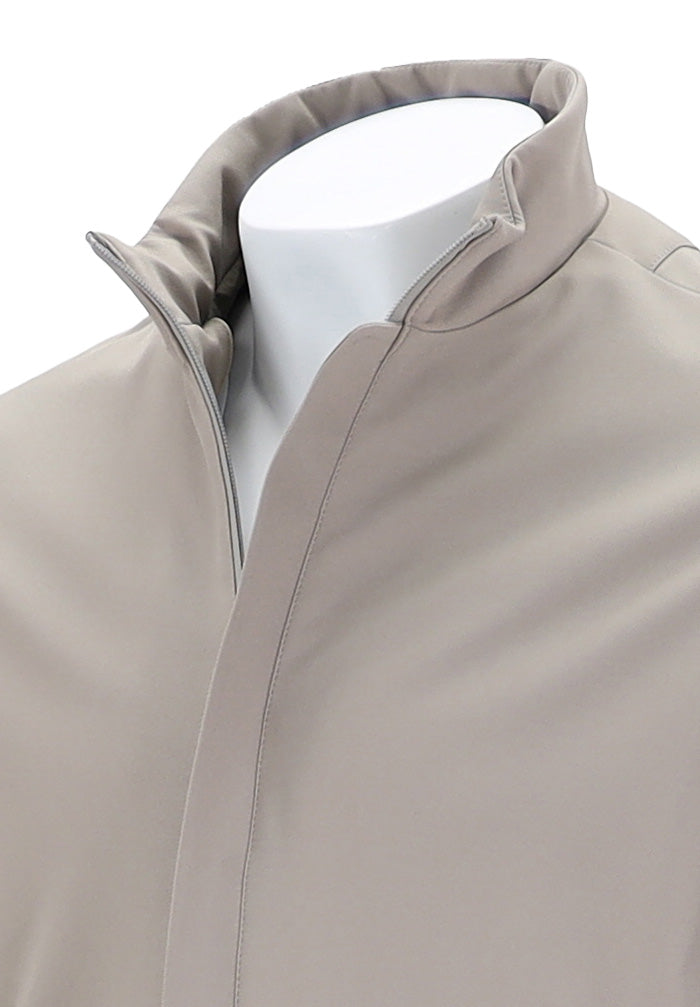 PAUL & SHARK Men’s Dynamic Stretch Save the Sea Jacket in Light Beige Full Zip Close Up
