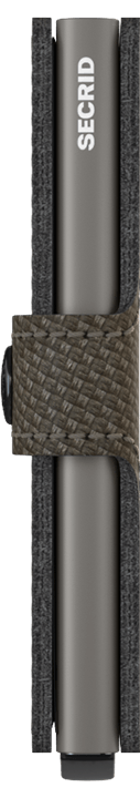 SECRID Men's Miniwallet Carbon In Khaki Side View