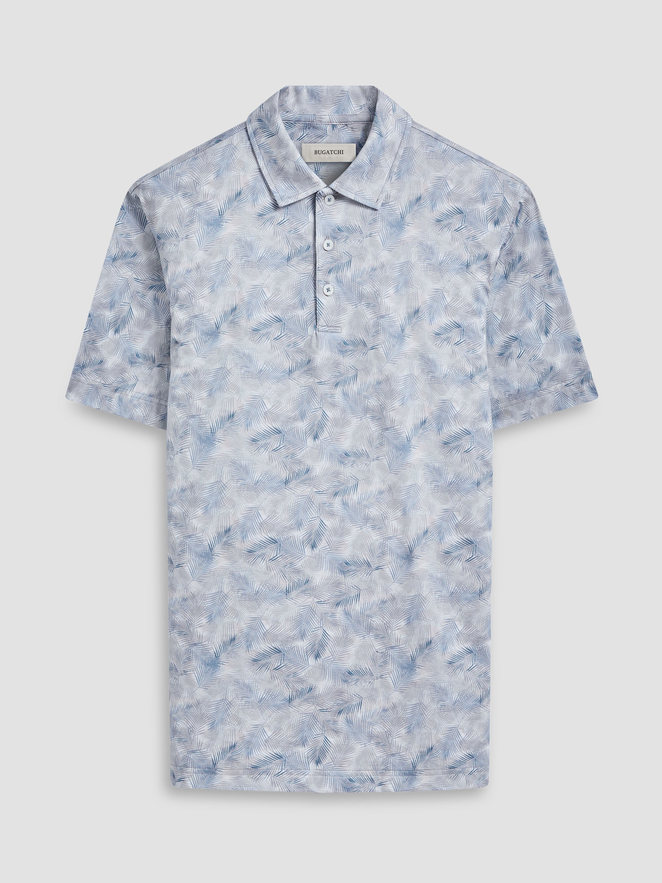 Victor Leaf Print OoohCotton Polo Shirt