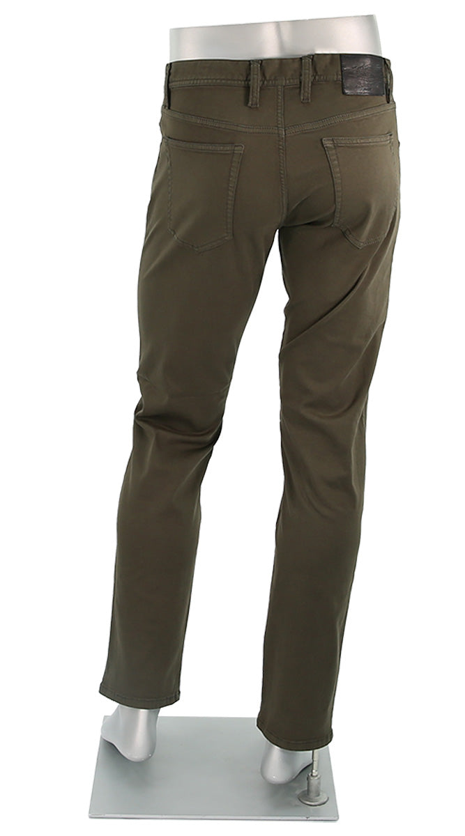 Stone Stretch Colored Denim Dark Olive