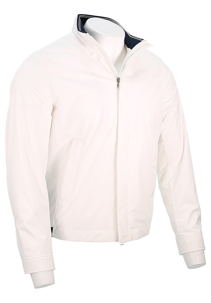 Paul & Shark Men's TYPHOON PERTEX® Save The Sea Jacket with Shark Fin In White 25412656