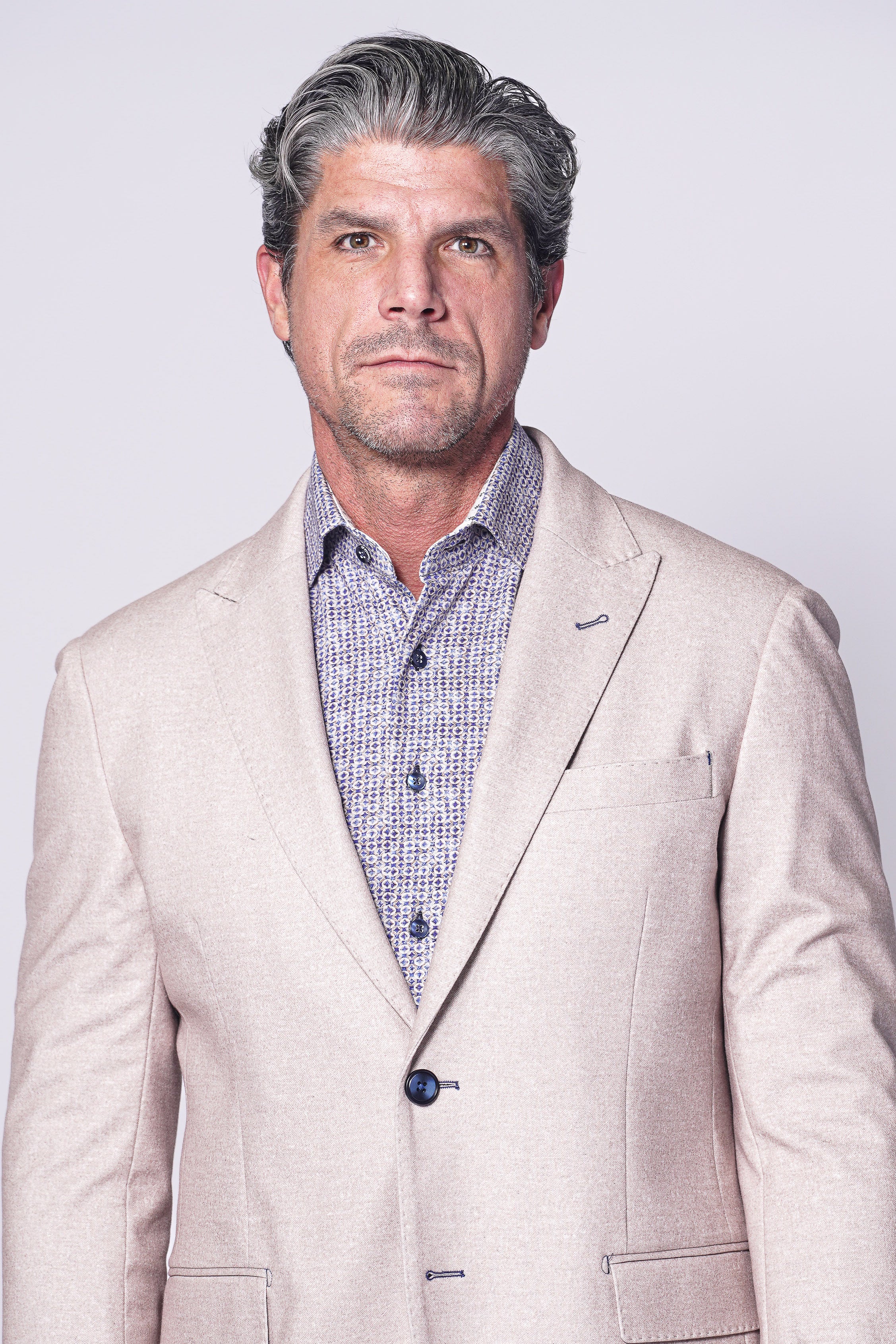 7 Downie Street Beige Knit Sport Coat Male Model
