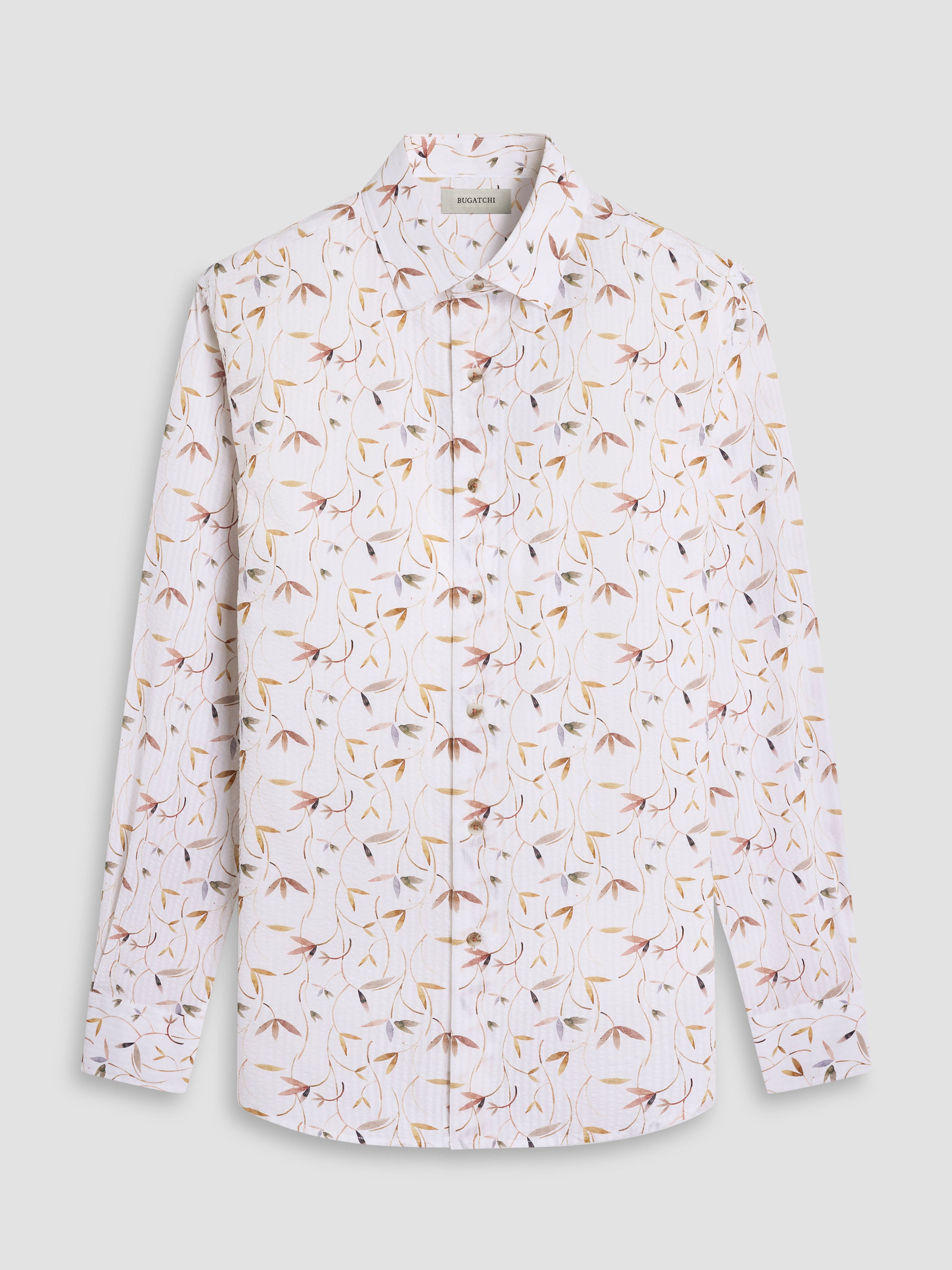 Bugatchi L/S Julian Shirt, White