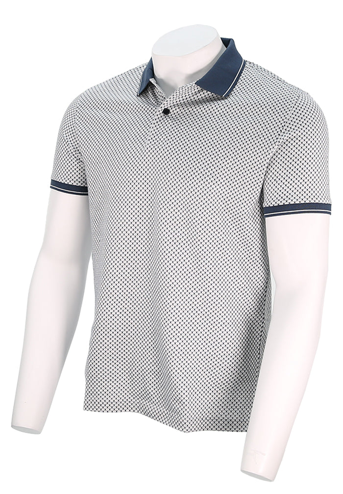 Rodd and Gunn Men's Lynden Knit Polo In Snow Side View - Mondo Uomo
