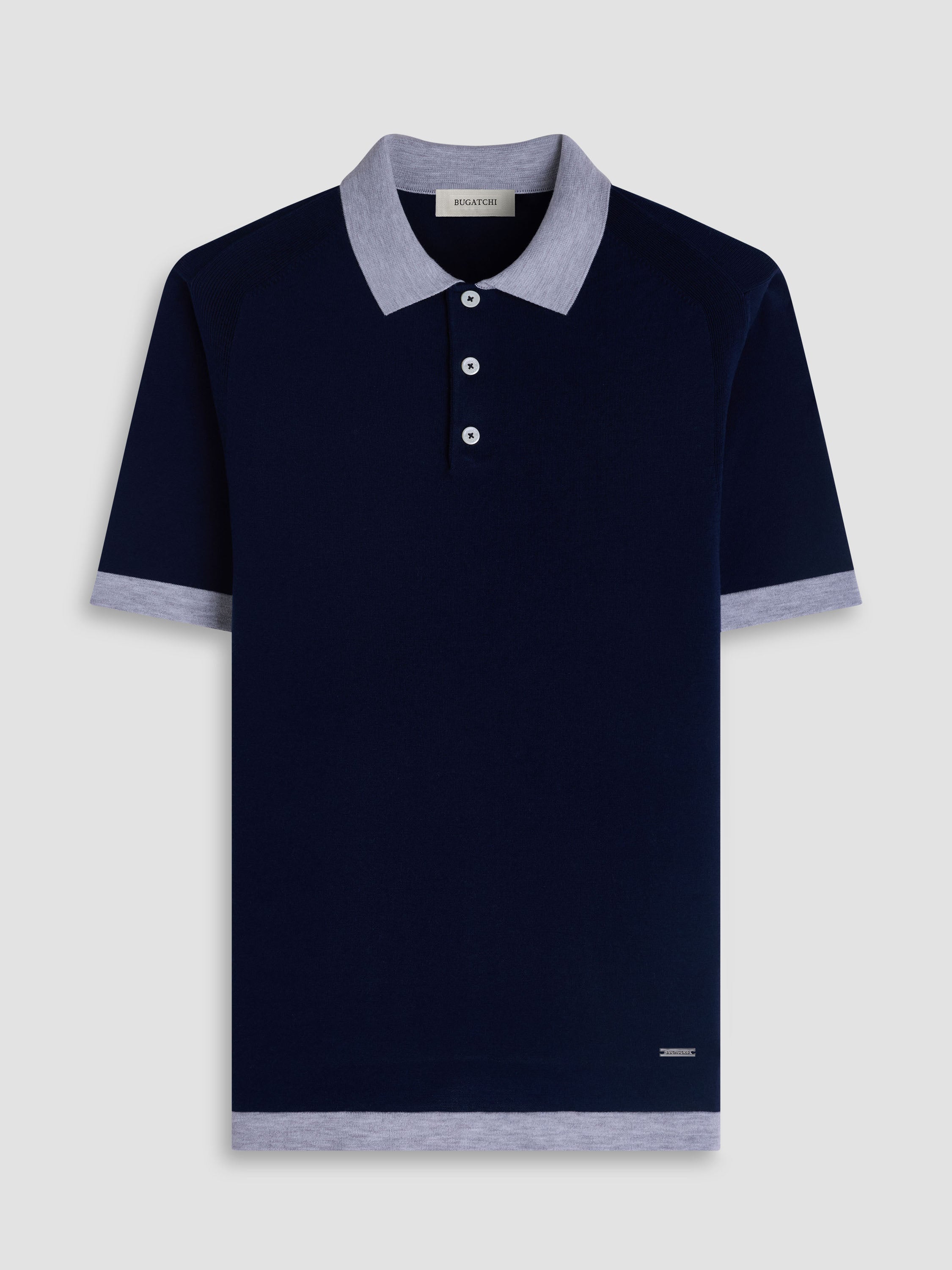 Bugatchi S/S Polo Sweater, Navy