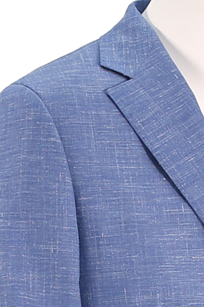 Paul Betenly Blue Textured Sport Coat For Men Clsoe Up