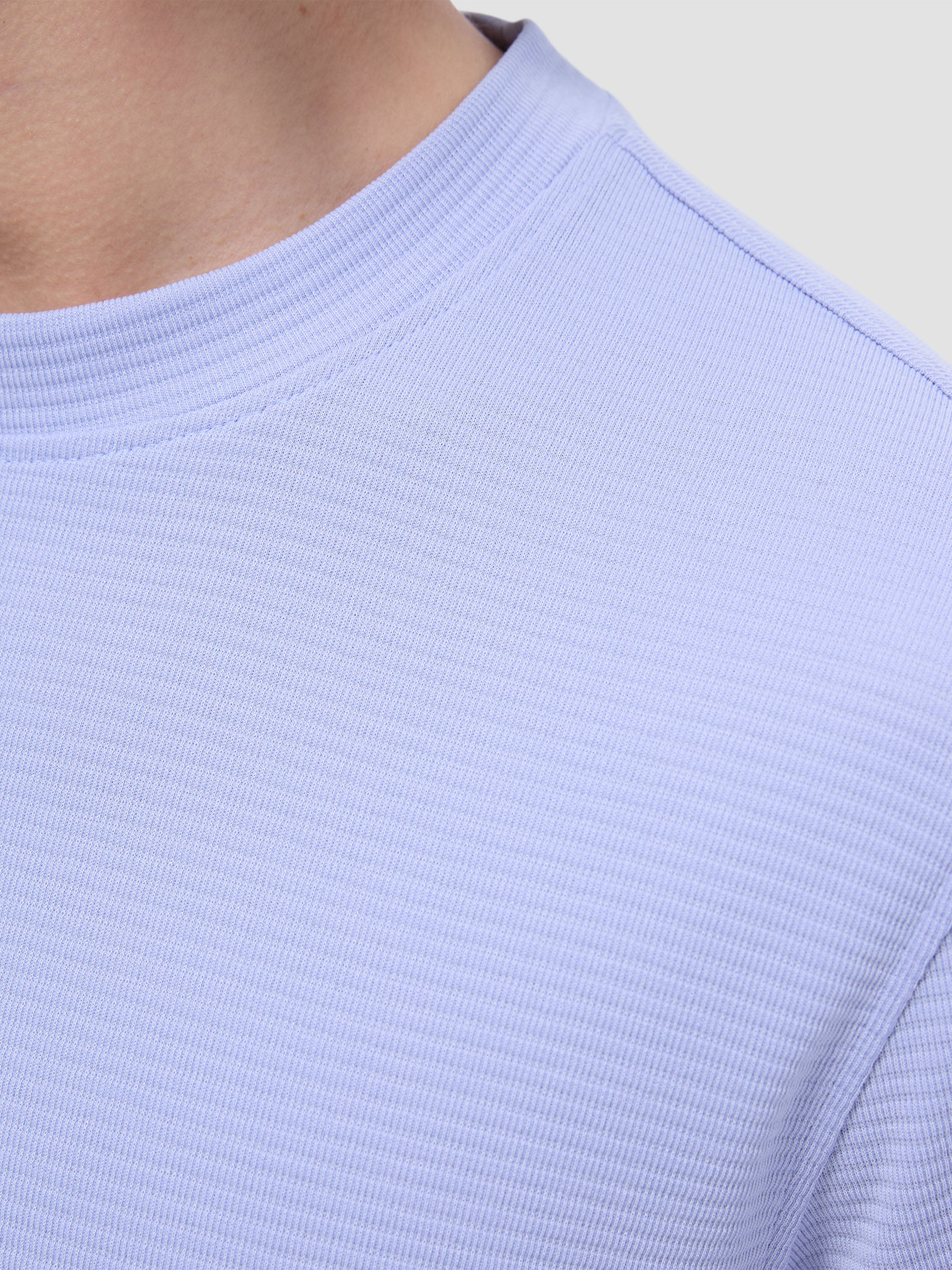 S/S Bugatchi Orville Crew Neck For Men In Sky Blue Close Up