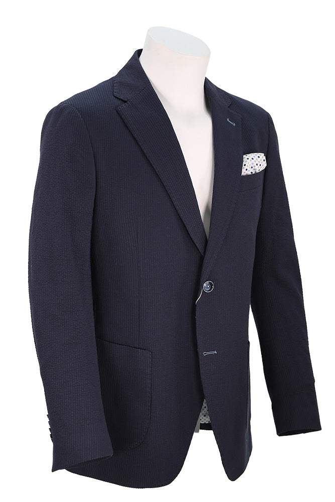 7 Down Street (EROS CLOTHING) Men's Meridian Sport Coat In Navy Angled View