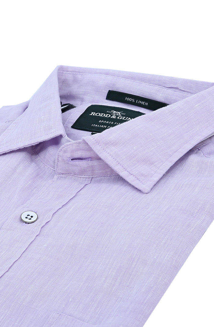 Rodd and Gunn Men's S/S Shirt In Lilac Close Up LP6266