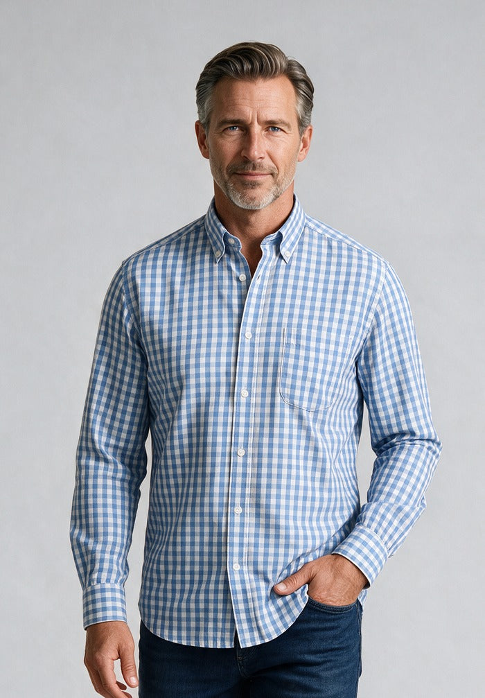 Paul & Shark L/S Cotton Shirt — model detail