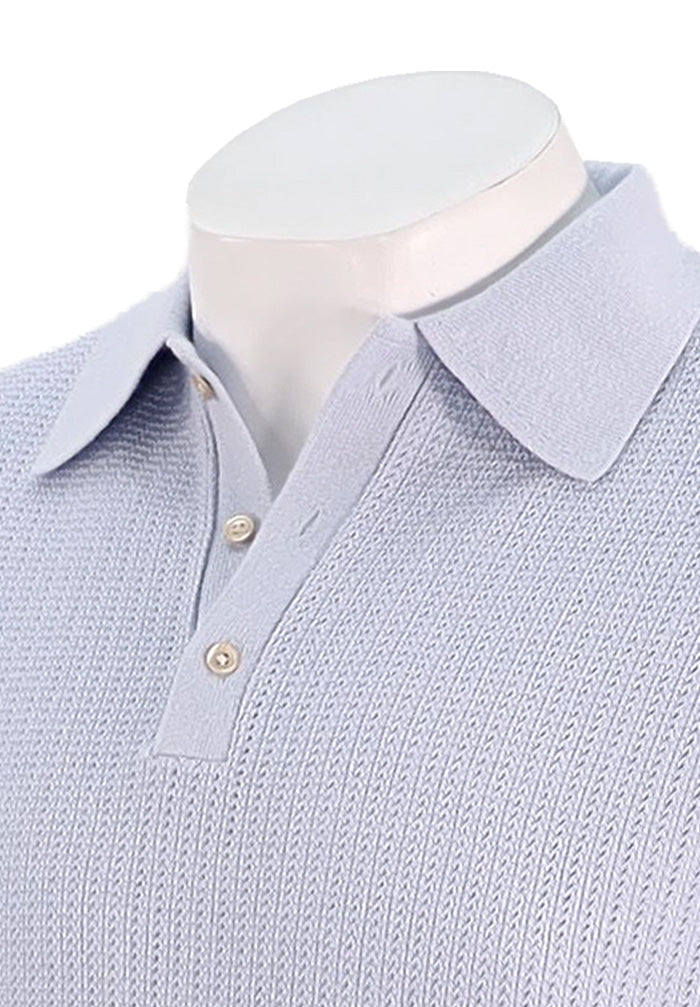 Stenstroms Crochet Polo, Light Blue