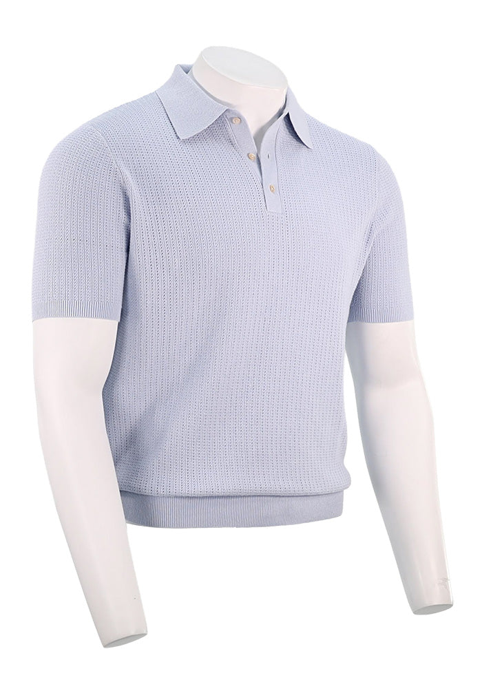 Stenstroms Crochet Polo, Light Blue