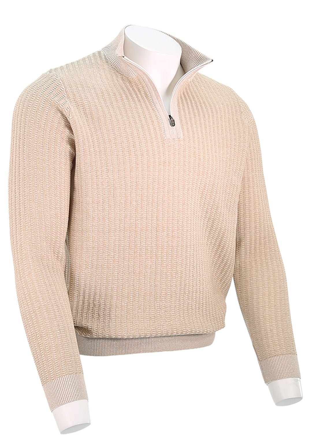 St. Croix Long Sleeve Zip Mock, Hazelnut