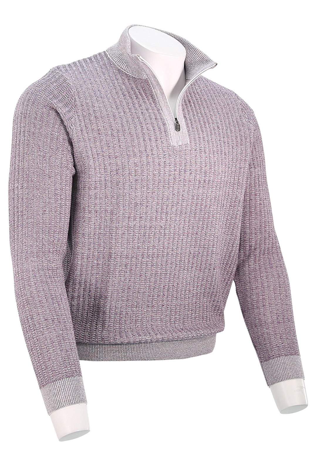 St. Croix Long Sleeve Zip Mock, Mulberry