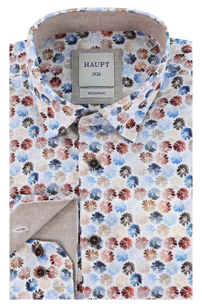 Haupt Men's Long Sleeve Floral Shirt 8053-2304 - Mondo Uomo