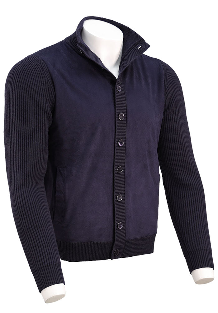 Stenstroms Alcantara Cardigan, Dark Navy