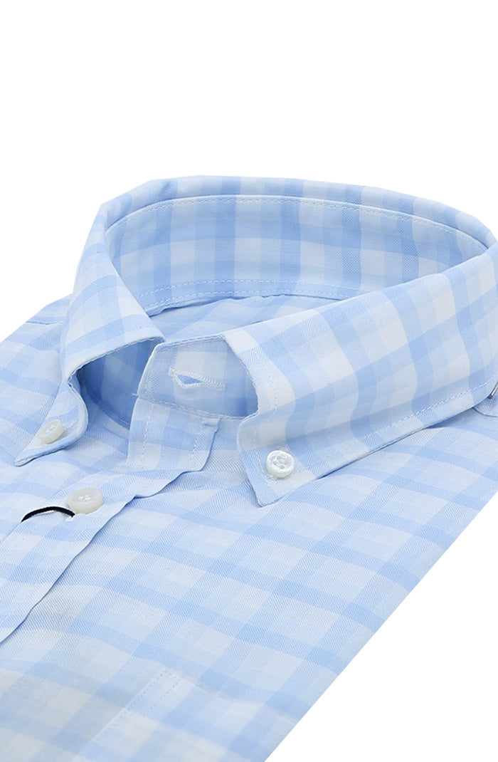 Paul & Shark Cotton Twill Long Sleeve Shirt For Men In Blue 25413220 Close U