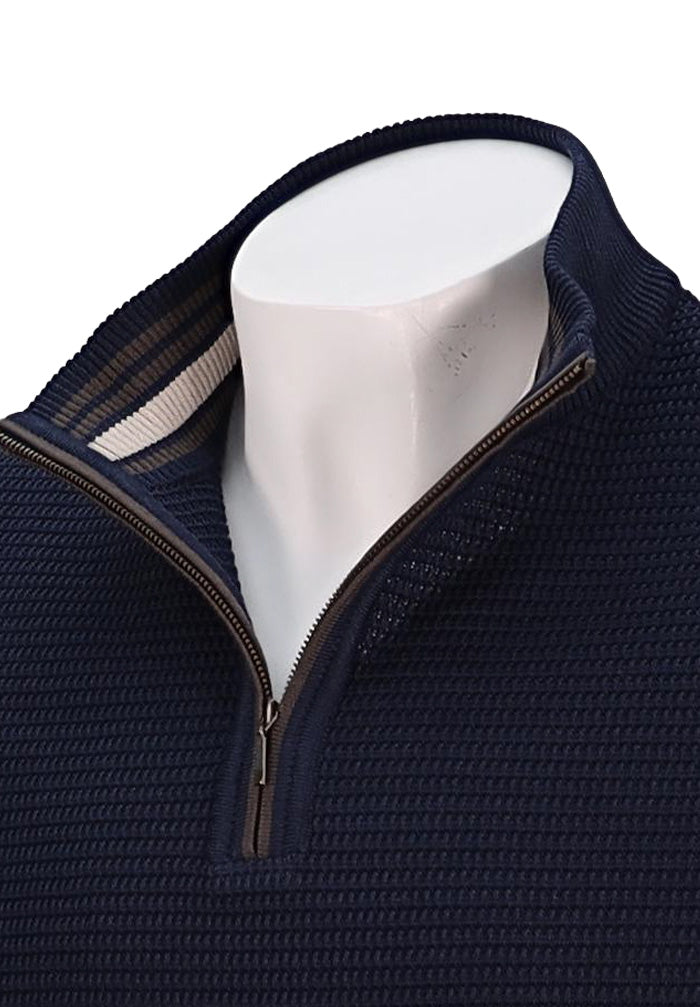 St. Croix Long Sleeve Zip Mock, SEAPORT NAVY