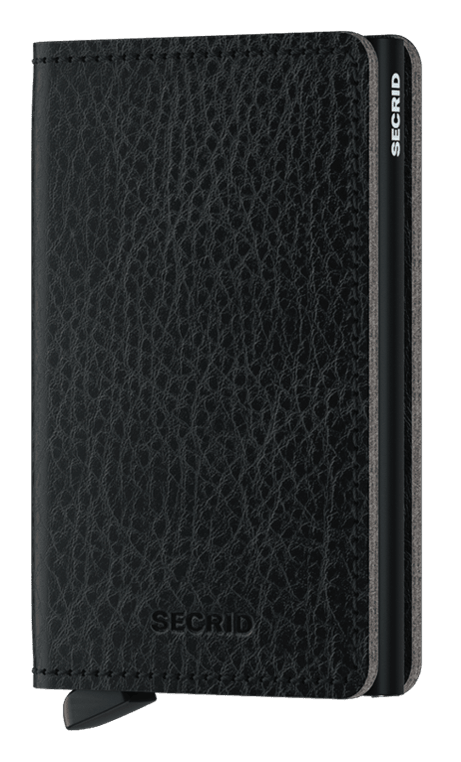 SECRID Men's Slimwallet Vegetable Tanned In Black\Black - Mondo Uomo