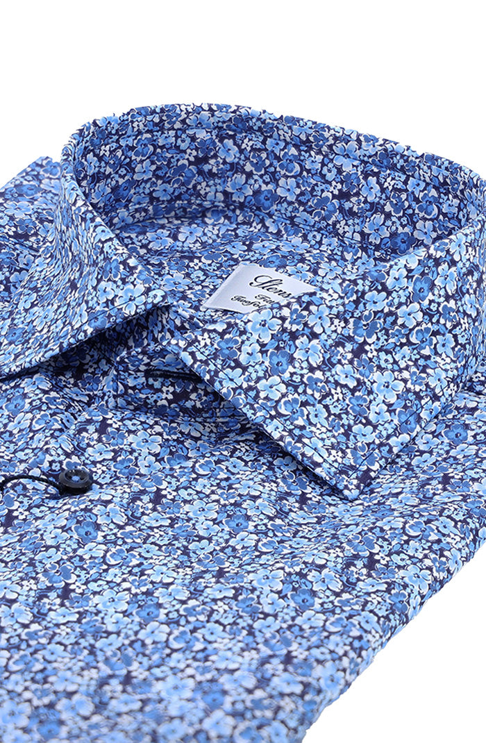 Blue Floral Oxford Shirt