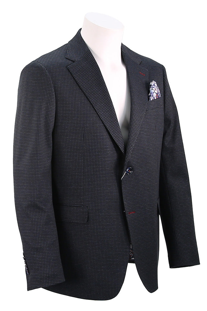 7 Downie St. Welland Sport Coat For Men In Navy Angled Side View WELLAND