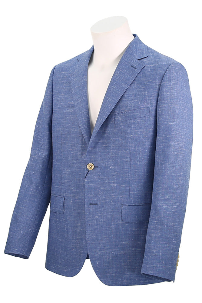 Paul Betenly Blue Textured Sport Coat For Men Side View 2K5108