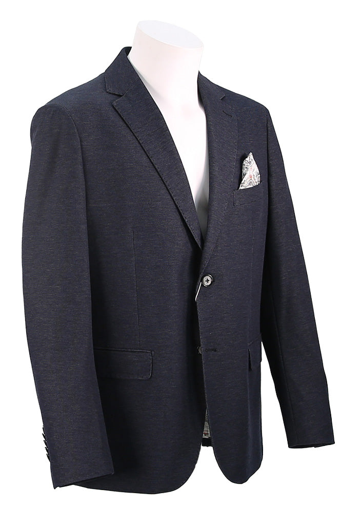 7 Downie Street Charcoal Knit Sport Coat for Men Angled Side View HAMPTON