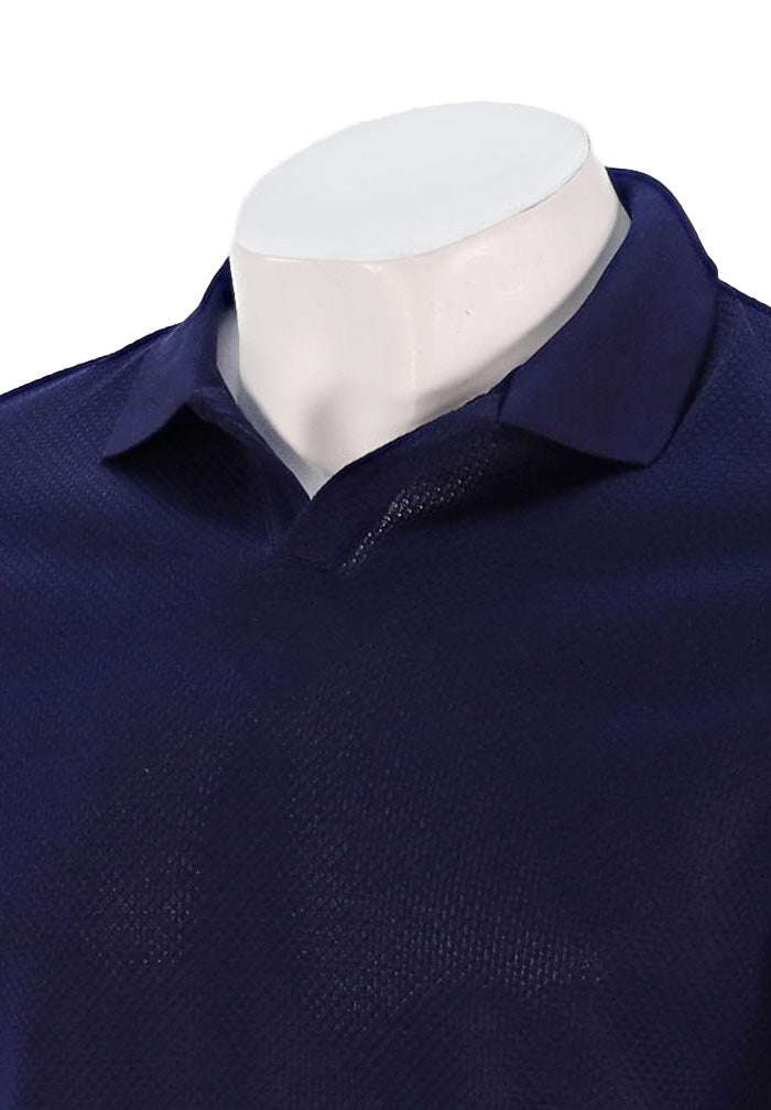 Corneliani Waffle Johnny Collar Polo, Navy