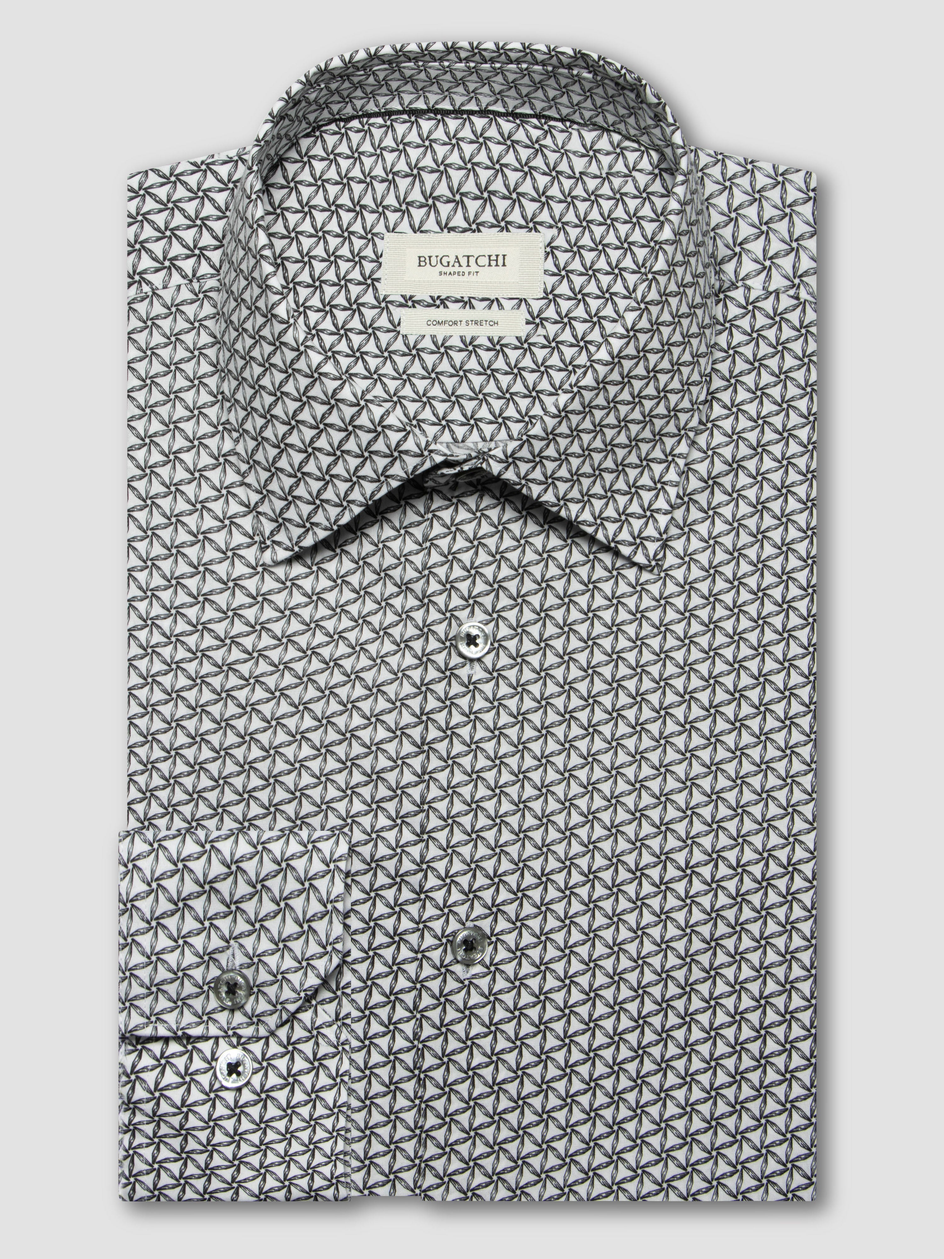 Bugatchi L/S Julian Shirt, White