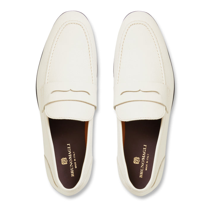 Bruno Magli Lastra Men's Loafer In Off White Top View