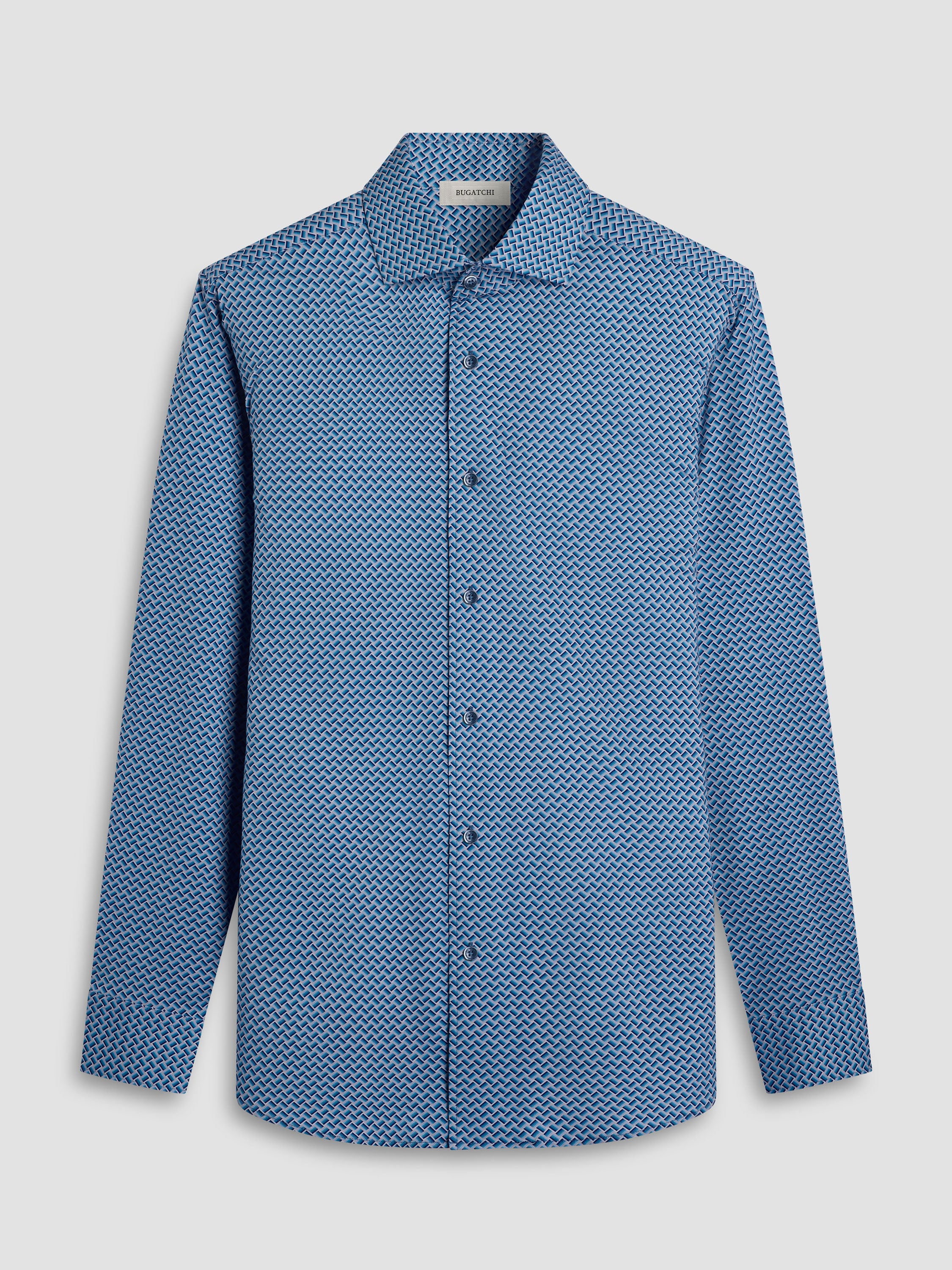Bugatchi Ooohcotton L/S Shirt, Teal