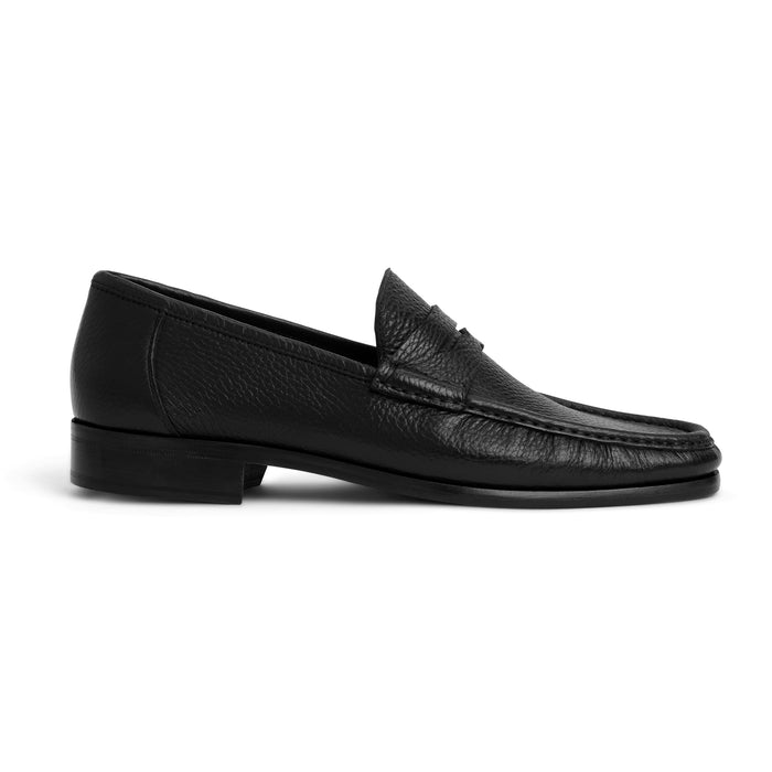 Bruno Magli Tonio Men's Loafer In Black Cervo Side View