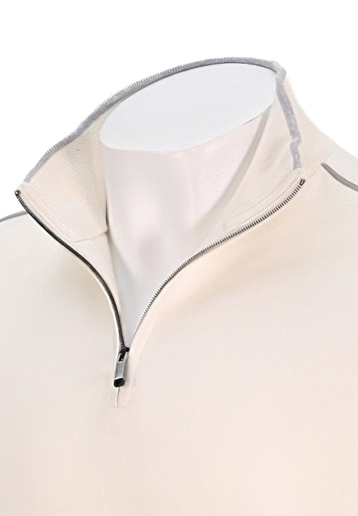 Paul & Shark Quarter Zip Sweater, White