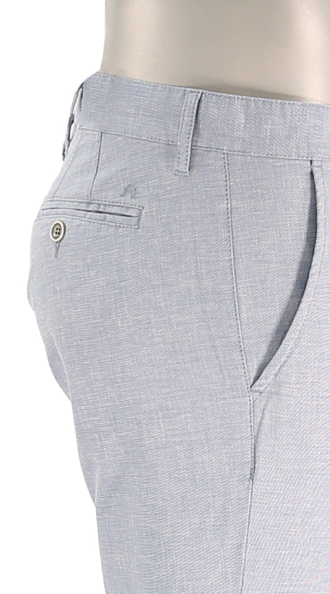 Alberto Lou Linen Pants For Men In Light Blue Close Up