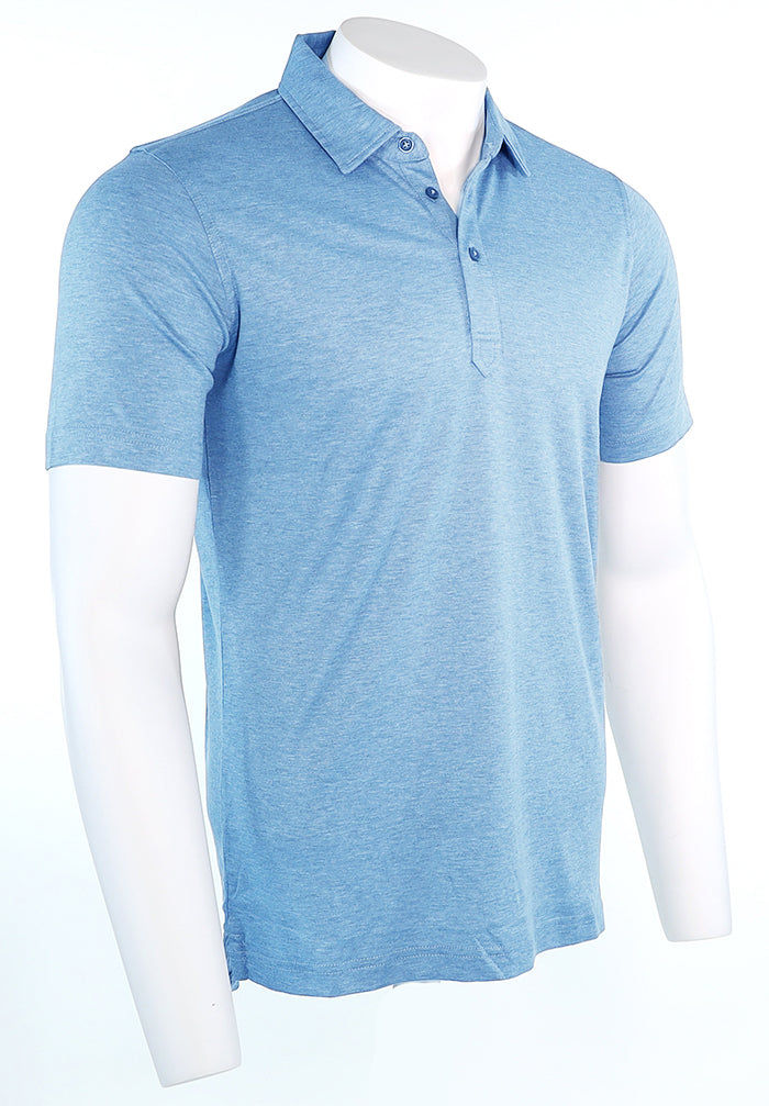 Raffi Aqua Cotton Sherwood Polo in Water – view 4 #Color_Water
