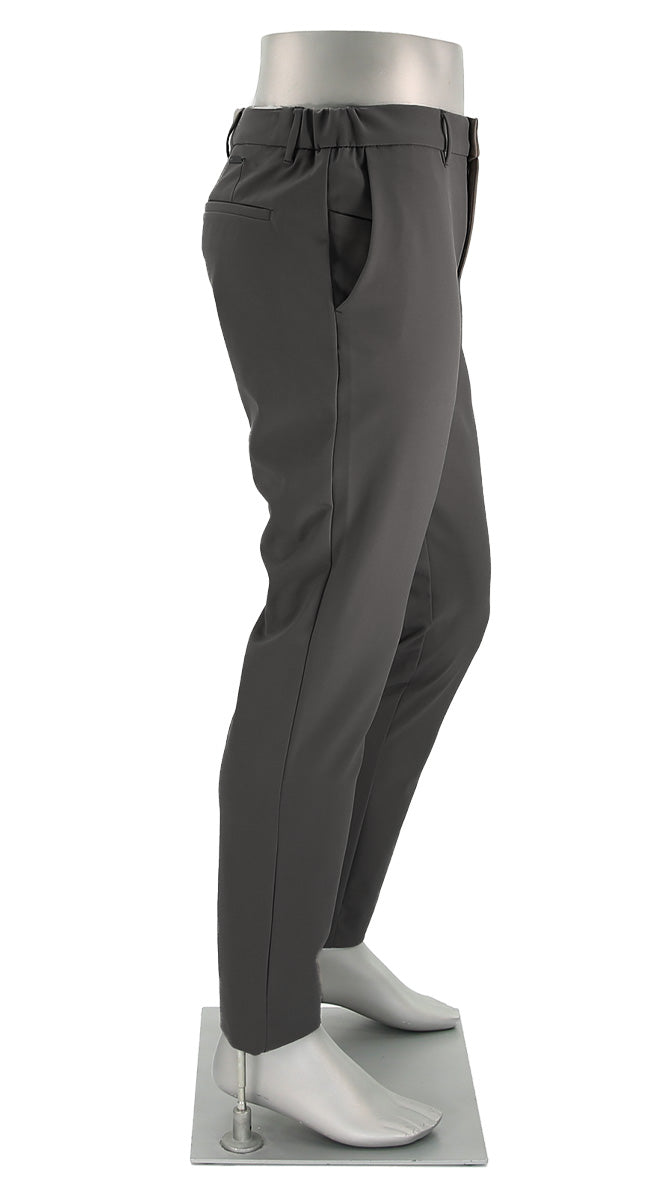 Alberto Slim Performance Move Pant Charcoal Side View - Mondo Uomo