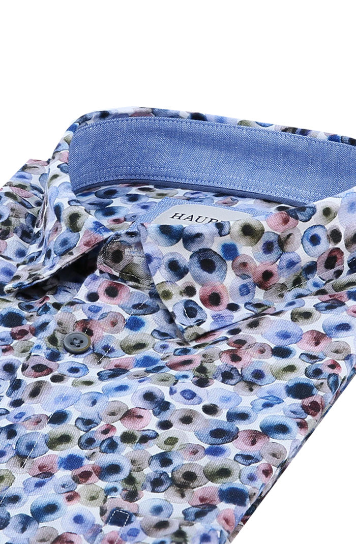 Haupt Men's Short Sleeve Shirt with Artistic Flair Close Up 741-8071