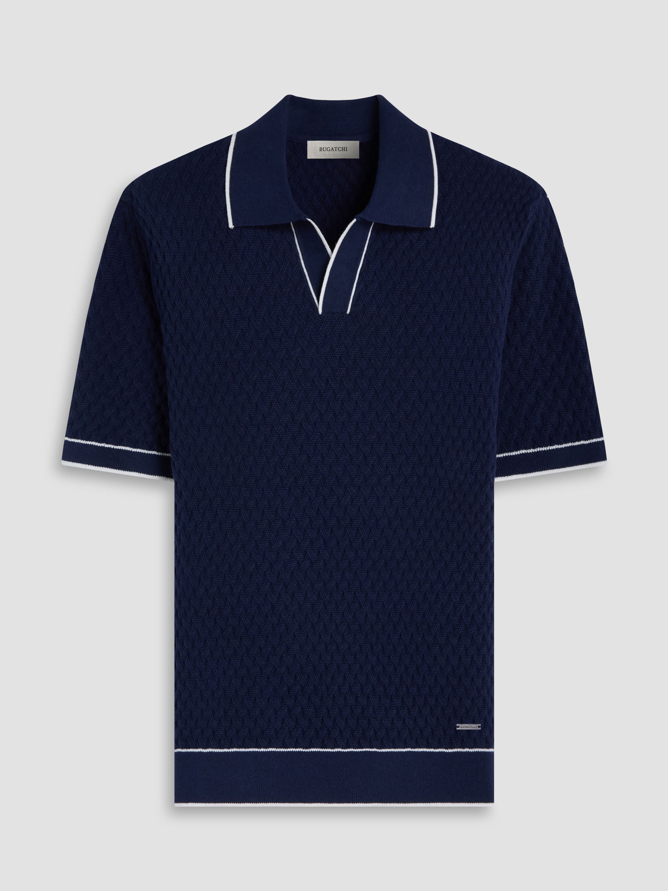 Bugatchi S/S Johnny Collar Sweater