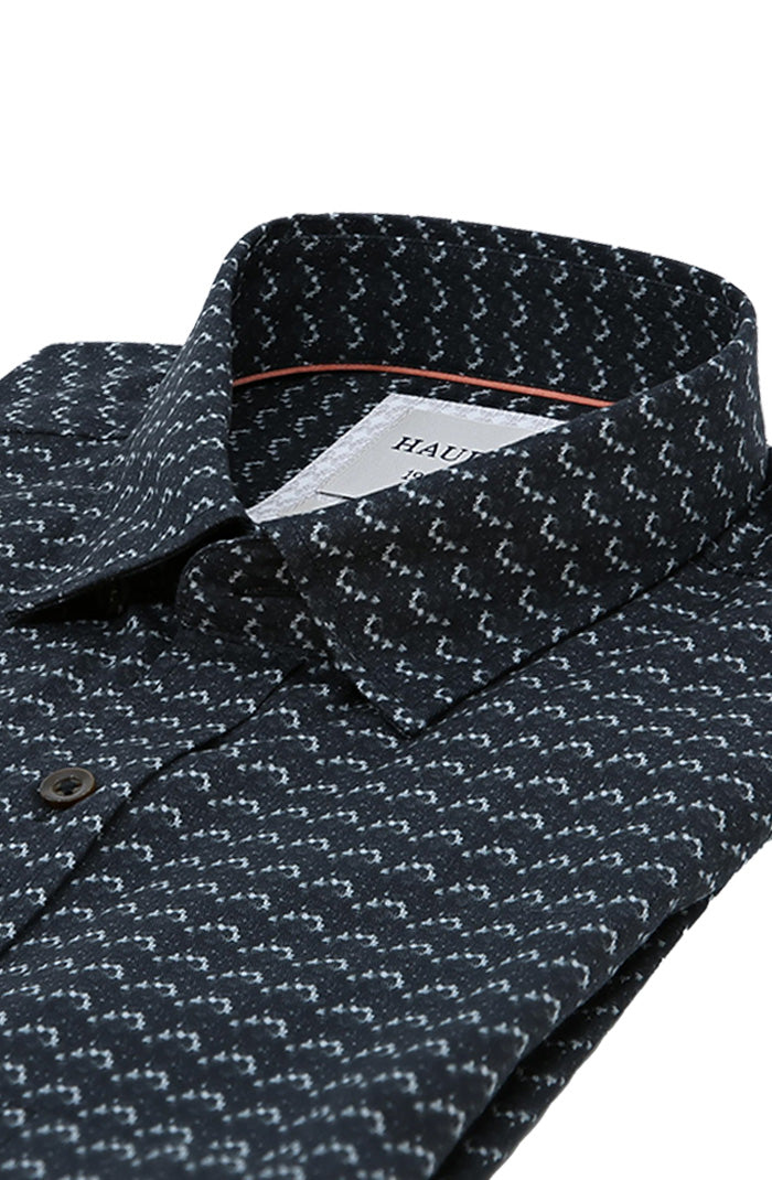 Haupt Men's Long Sleeve Shirt For In Shades of Black and White 9017-2324