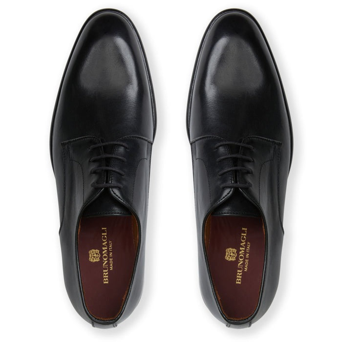 Bruno Magli Salerno Men’s Black Leather Derby Dress Shoes Pair – Mondo Uomo